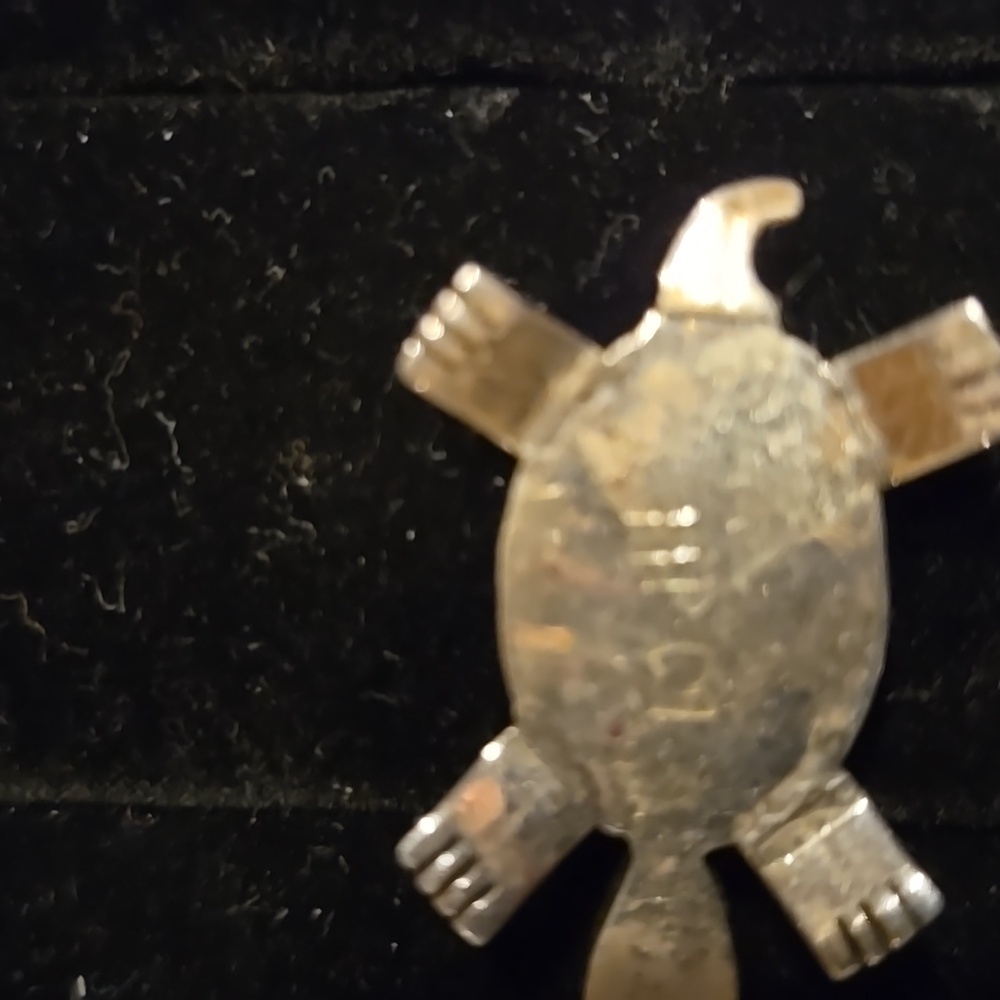 Sterling Silver Turtle With Multiple Inlay Stones. - image 2